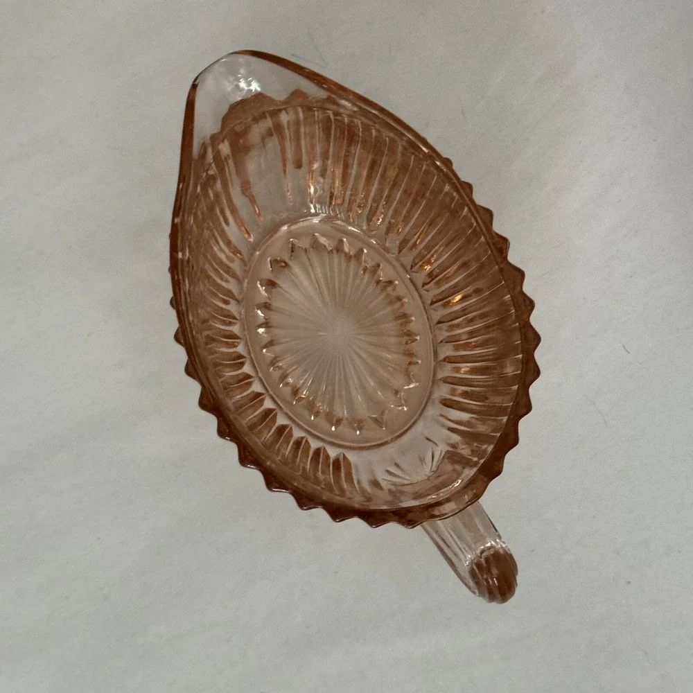 Vintage Queen Ann‎ Pink Depresssion Glass Creamer Pitcher